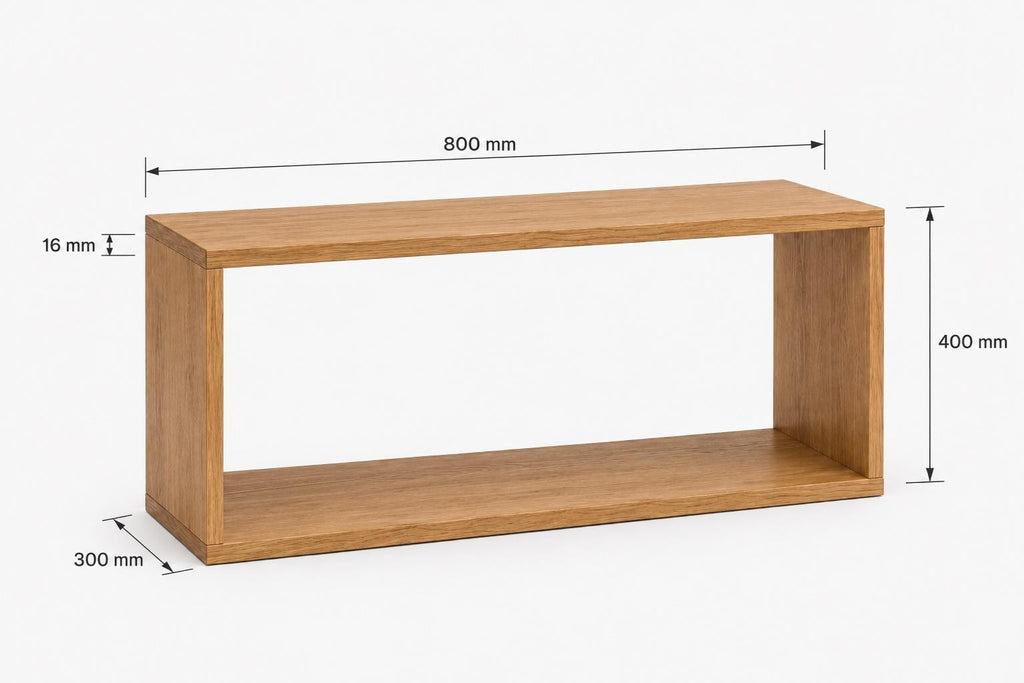 Solid Oak End Table | Japandi Scandinavian Accent Furniture