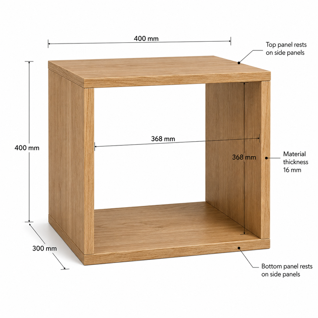 Bush 40™ Modular Oak Cube Shelf