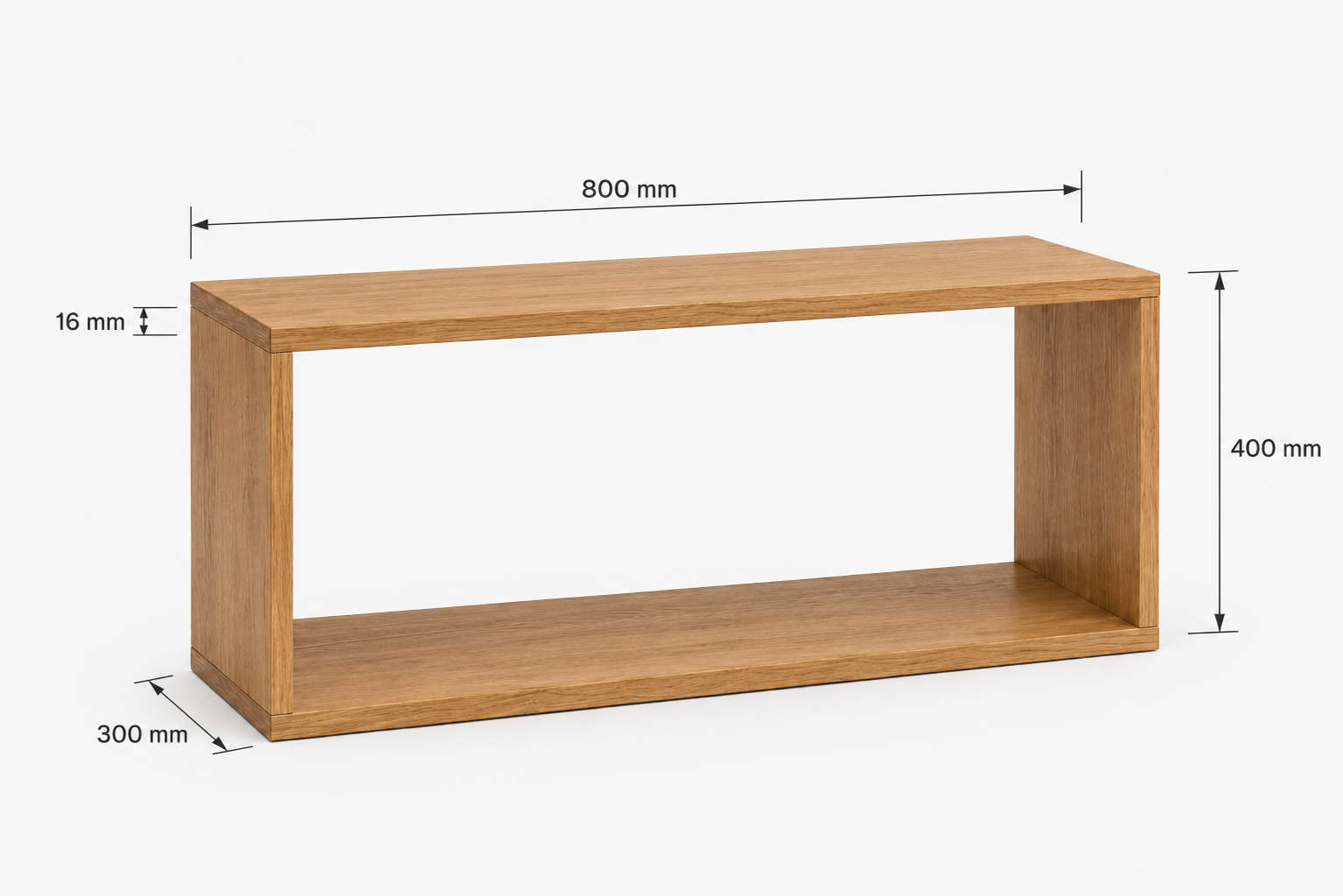 Bush 40™ Modular Oak Cube Shelf 40×80×30