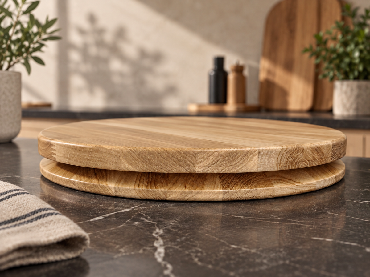 Solid Oak Lazy Susan Turntable