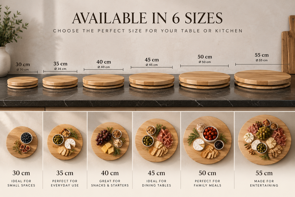 Solid Oak Lazy Susan Turntable