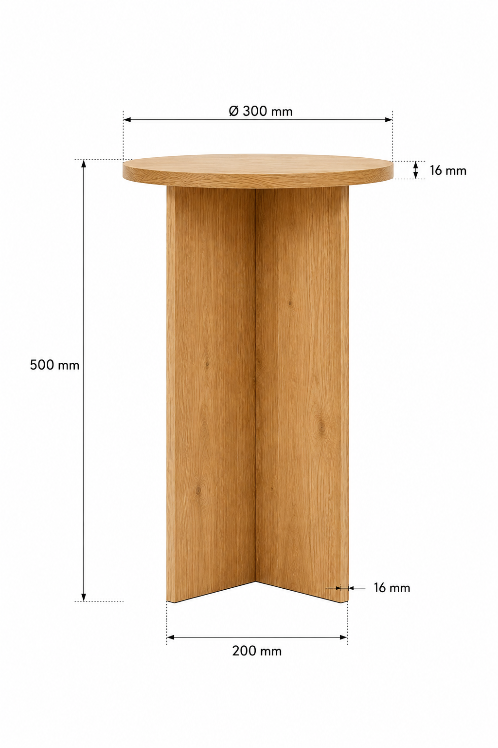Wood Plant Stand | Solid Oak Pedestal | Modern Plant Stand | Japandi Side Table | Wooden Display Riser | Handmade Oak Stand