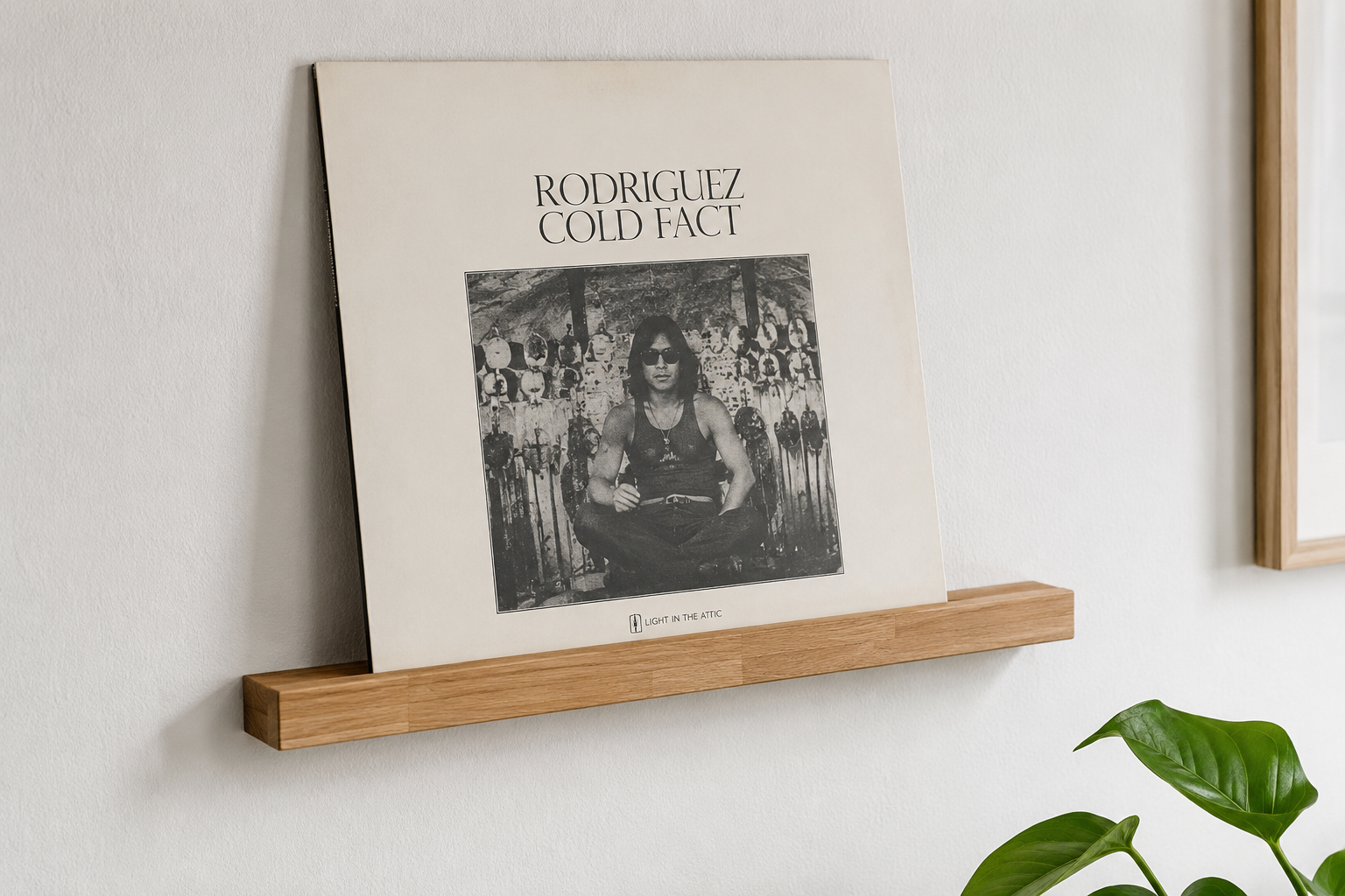 Vinyl Record Display Shelf | Floating LP Wall Mount | Solid Oak
