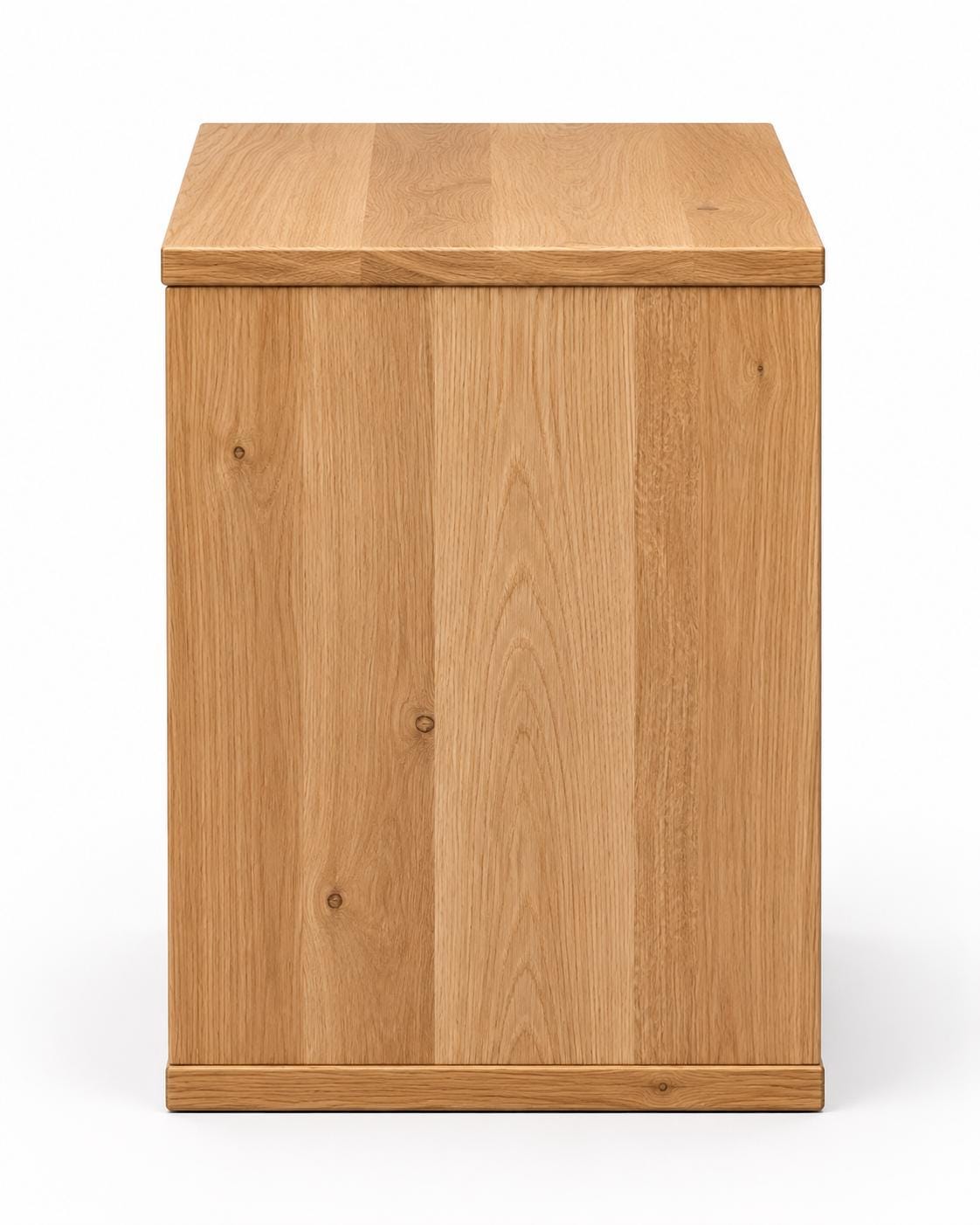 Bush 40 Japandi Solid Oak Cube – Scandinavian Style Bedside Shelf – Small Space Furniture