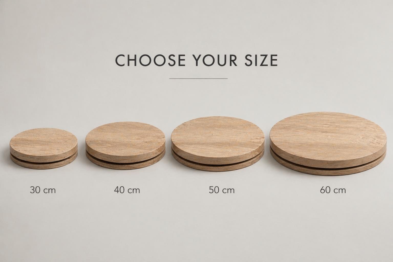 Solid Oak Lazy Susan Turntable – Hidden Rotation Dining Table Organizer